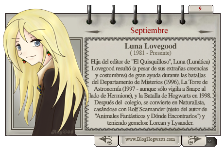 Luna Lovegood – Mago del Mes Septiembre